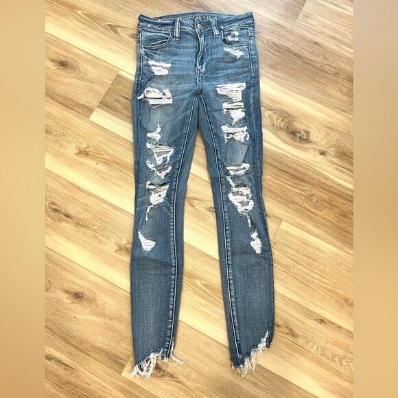 AMERICAN EAGLE OUTFITTERS Hi-Rise Jeggings Size 4 - Picture 2 of 8